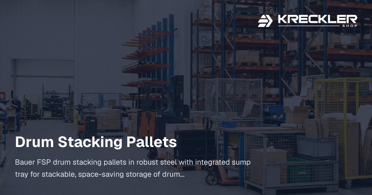 Dums Stackable Drum Stacking Pallets with Sump | Kreckler.Shop