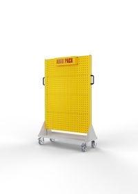 ABAX® Pack Trolley mobil RAL 7035/1023 mit 8 Lochplatten